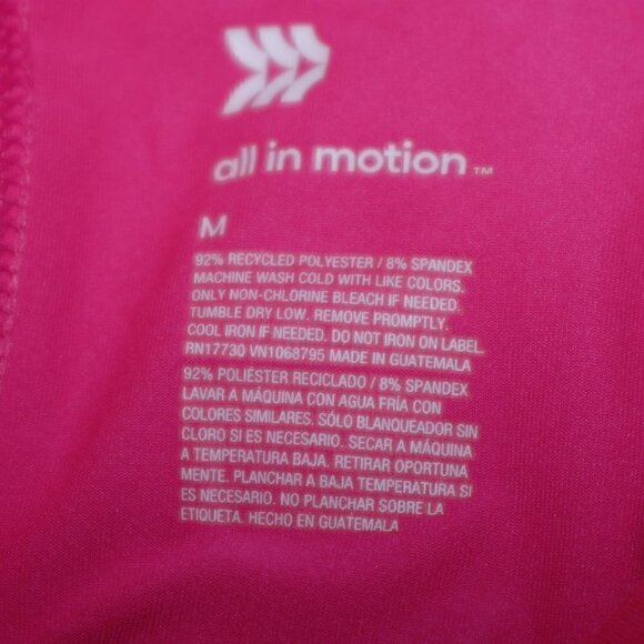 Crop Top 18” EUC Peekaboo Shoulder All in Motion Womens Medium Hot Pink - Picture 5 of 5